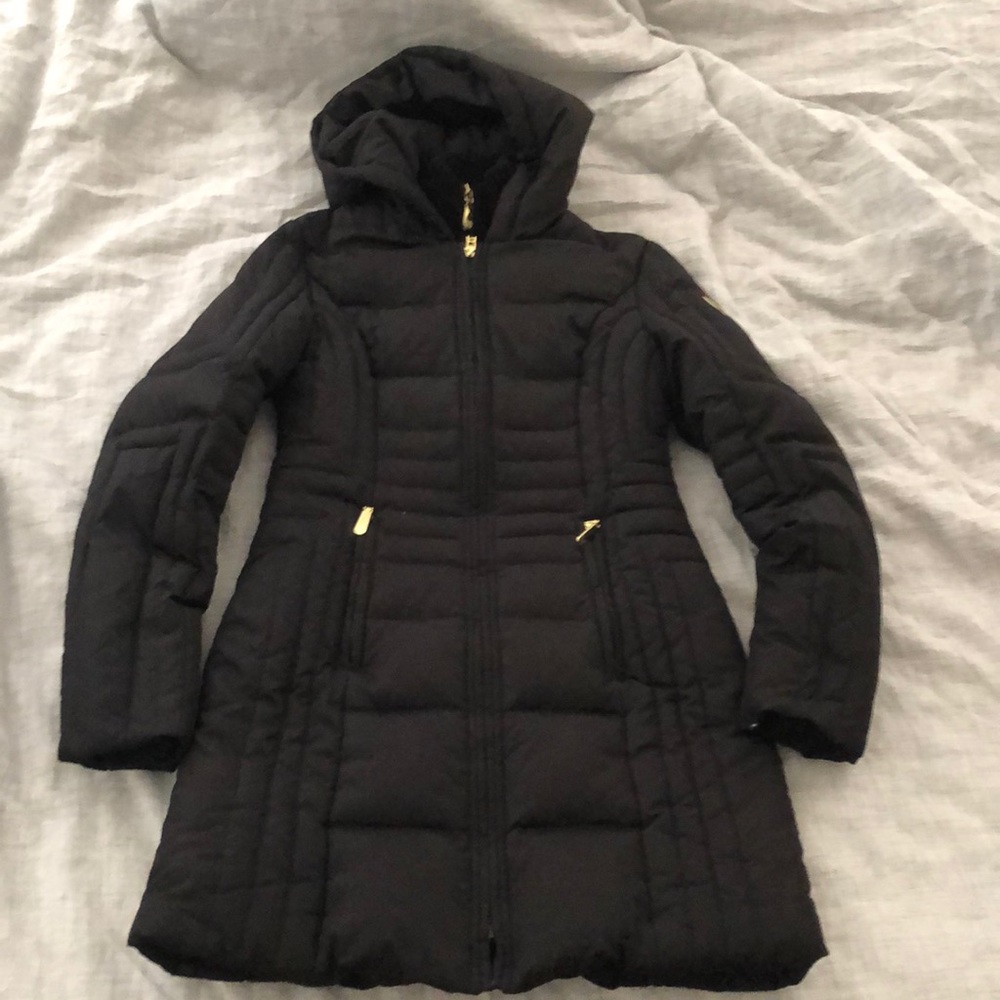 Vince Camuto black quilted down puffer coat